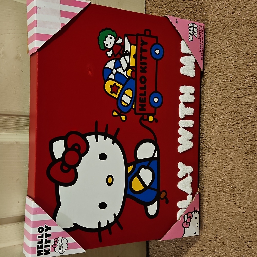 Hello Kitty Red Wall Art Picture